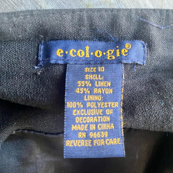 Bohemian linen and rayon size 10 a-lined linen and rayon skirt. - Picture 5 of 7